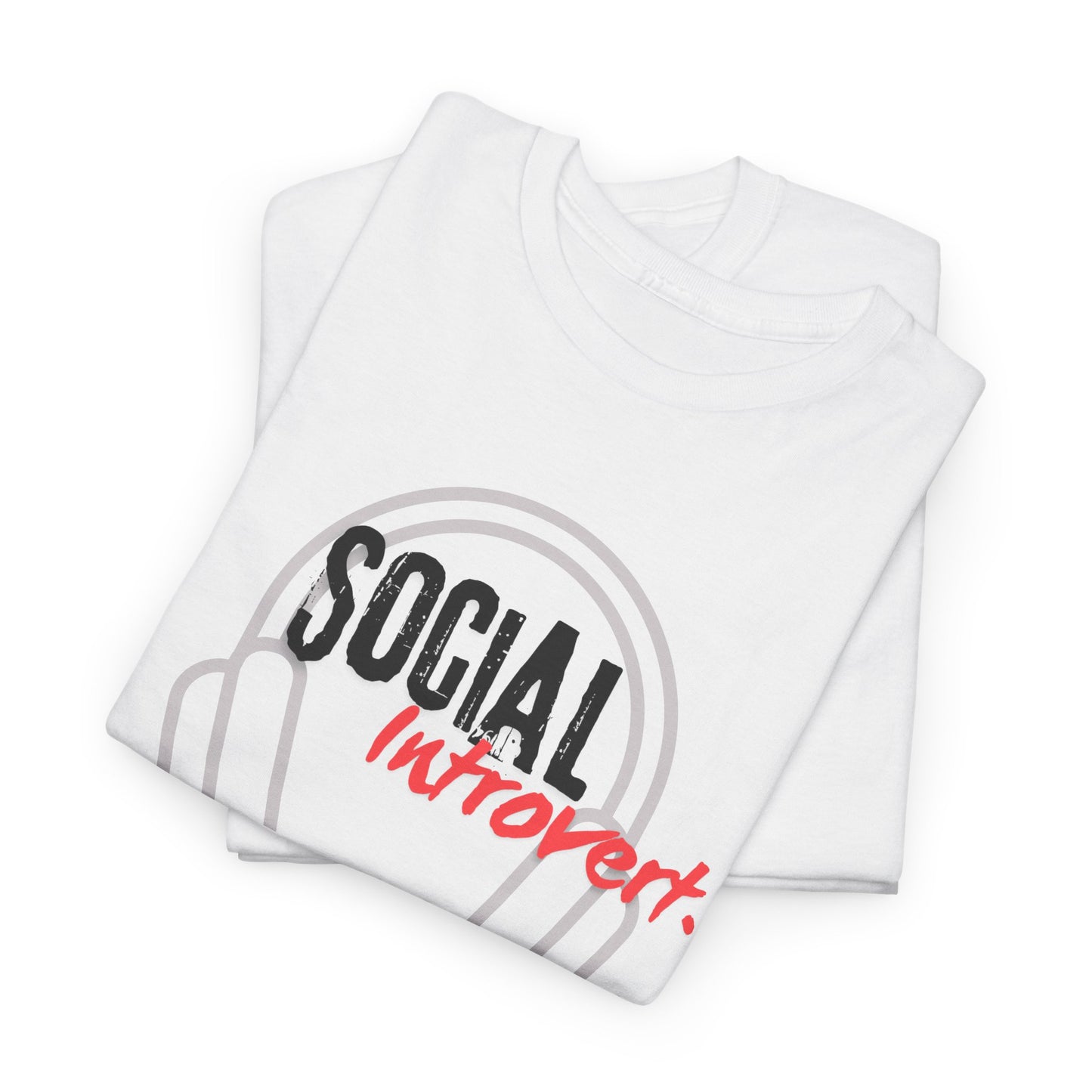 "Social Introvert" Comfortable Cotton Tee with Classic Fit