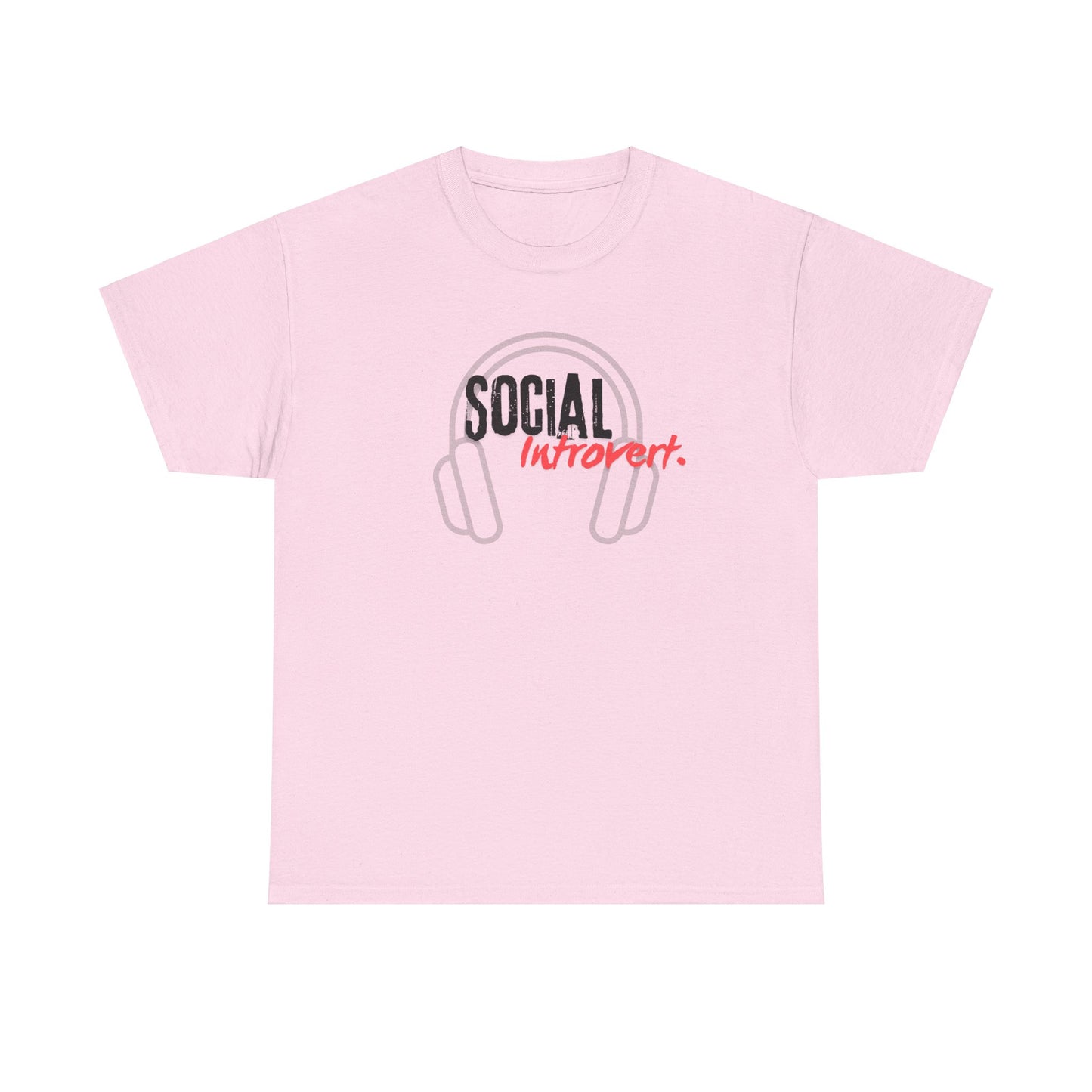 "Social Introvert" Comfortable Cotton Tee with Classic Fit