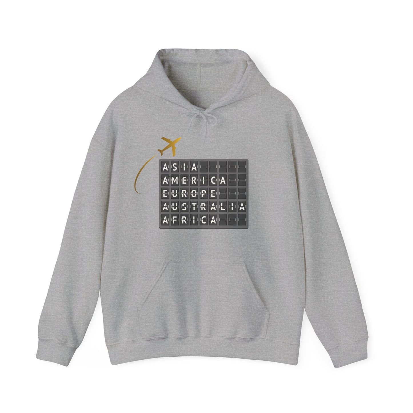 " Travel" Heavy Blend Hooded Sweatshirt - Cozy and Stylish Unisex Sweater with Kangaroo Pocket