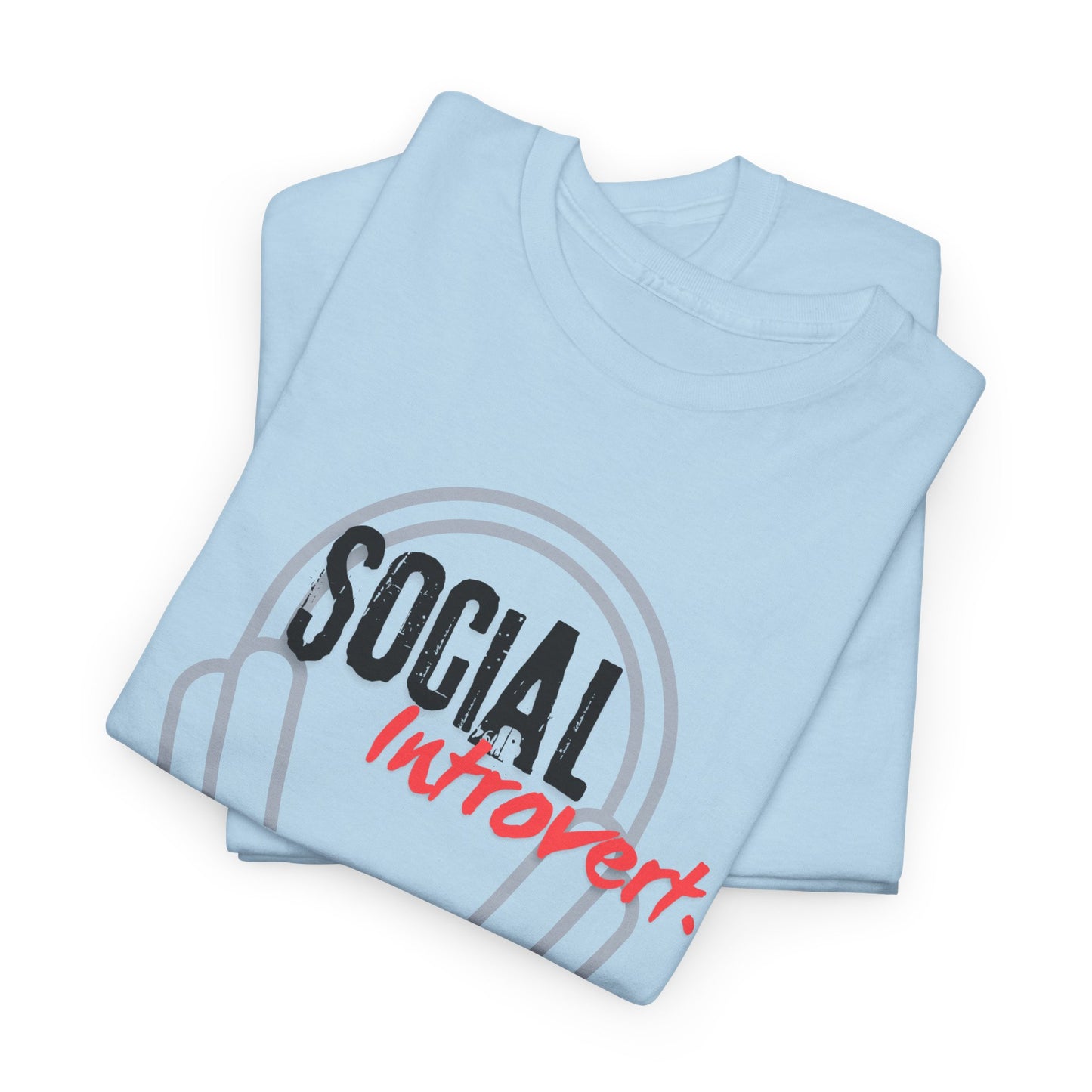 "Social Introvert" Comfortable Cotton Tee with Classic Fit