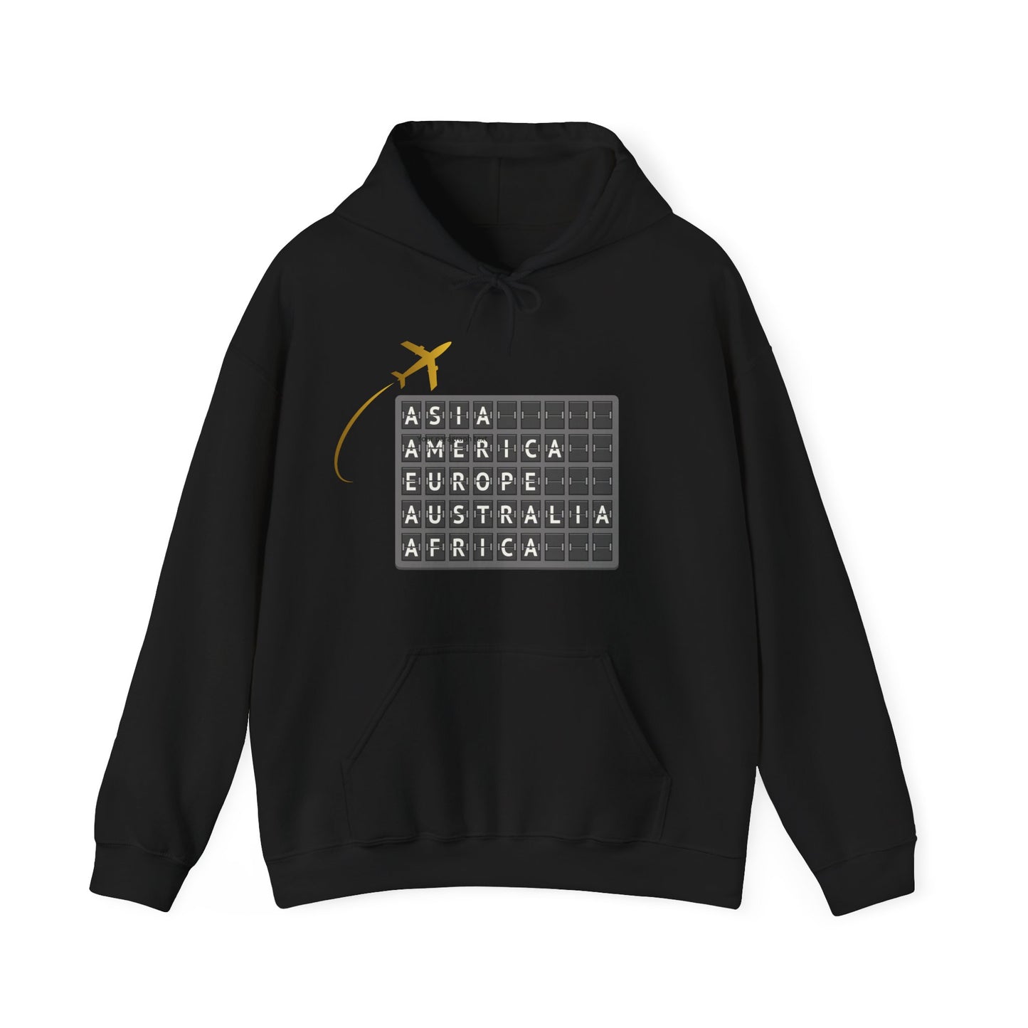 " Travel" Heavy Blend Hooded Sweatshirt - Cozy and Stylish Unisex Sweater with Kangaroo Pocket