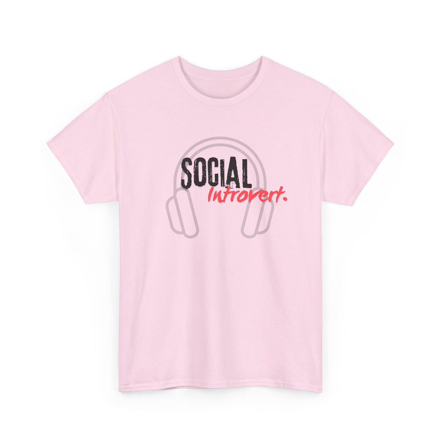 "Social Introvert" Comfortable Cotton Tee with Classic Fit