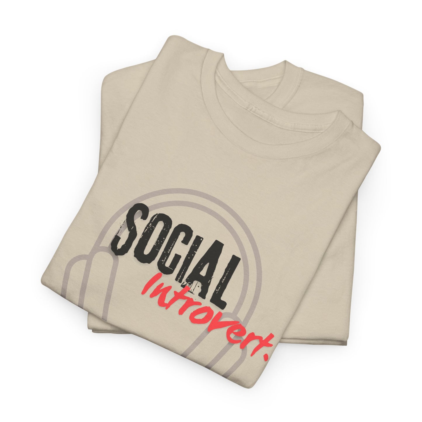 "Social Introvert" Comfortable Cotton Tee with Classic Fit