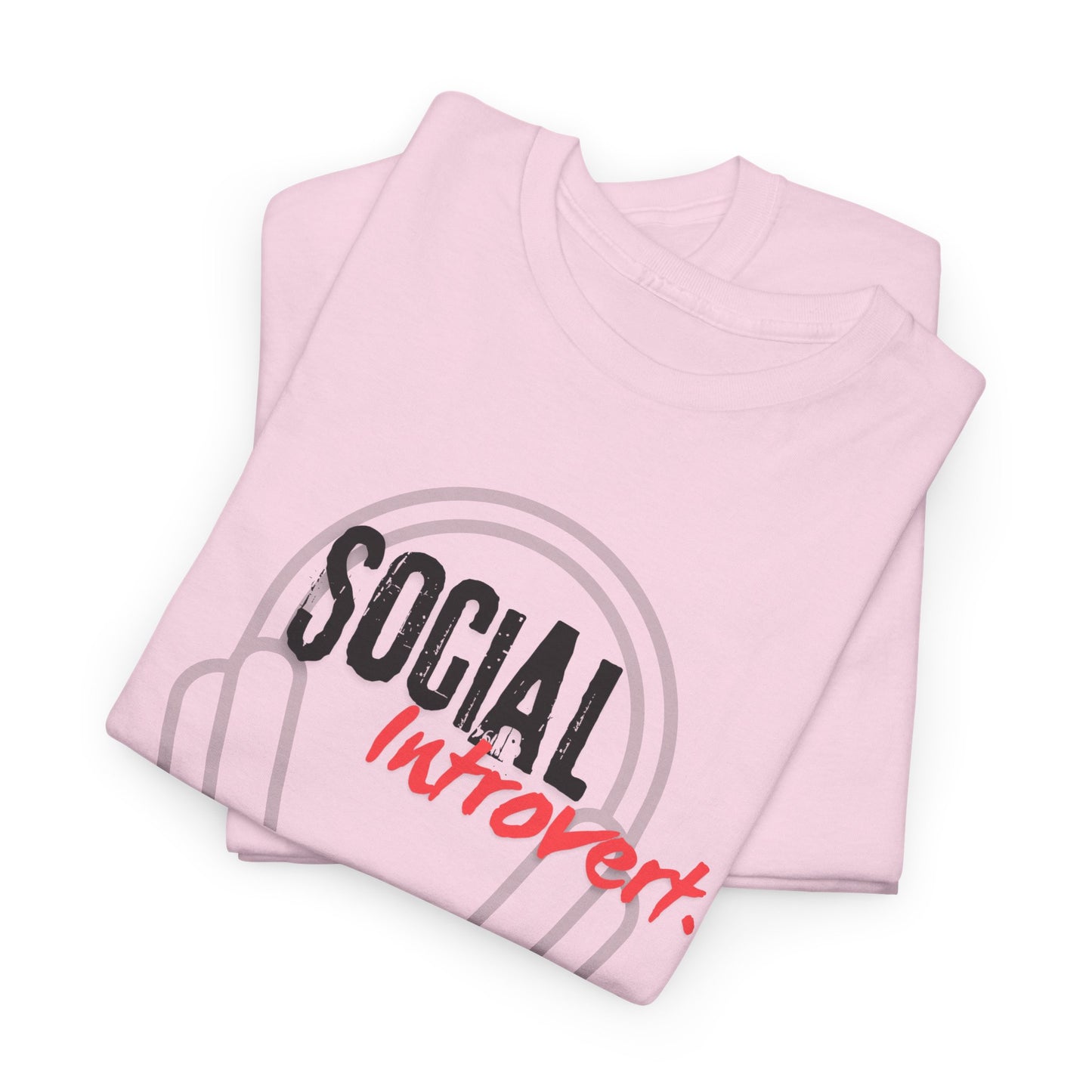 "Social Introvert" Comfortable Cotton Tee with Classic Fit